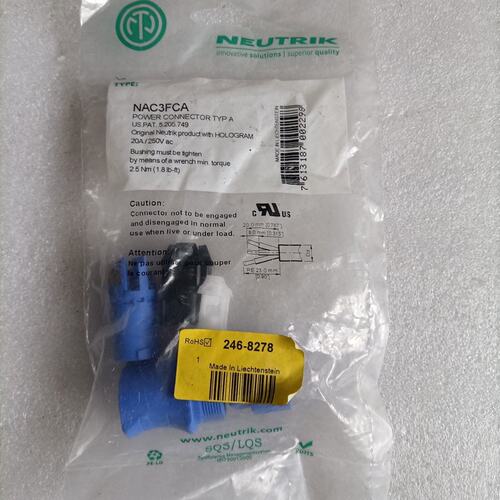 议价NEUTRIK电源插头NAC3FCA20A/可维修
