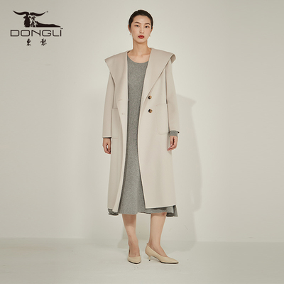 东黎小山羊绒双面绒毛呢大衣外套