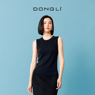 东黎纯羊绒无袖背心马甲套衫