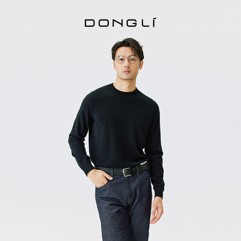 东黎男士小山羊绒休闲商务