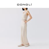 秀场同款 静谧舒悦 春秋新款 东黎 山羊绒女士精纺宽松睡裤 4701