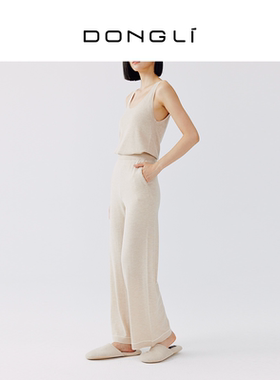 东黎【秀场同款】静谧舒悦 春秋新款山羊绒女士精纺宽松睡裤 4701