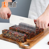 膳道花梨木双把手厨刀 家用商用糕点分条刀双把手 阿胶糕分条刀