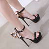 17 Star of the same paragraph 16cm a centimeter Sky High Women's Shoes Extra high heels Stiletto Waterproof Nightclub sexy Sandals Fish mouth
