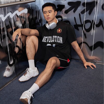 YOR网眼透气球衣美式字母印花T恤