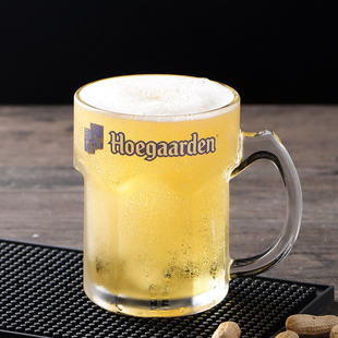 福佳白啤酒杯带把精酿扎啤杯大容量玻璃水果茶杯莫吉托杯冷饮杯子