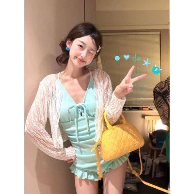 显瘦高级感女款连体遮肉泡温泉