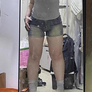 2025高腰牛仔热裤 不露屁股a字梨型身材显瘦夏季 弹力甜辣短裤 大码