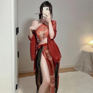 辣妹印花肚兜套装 时尚 网红主播性感甜美古风异域汉服女装 格格家