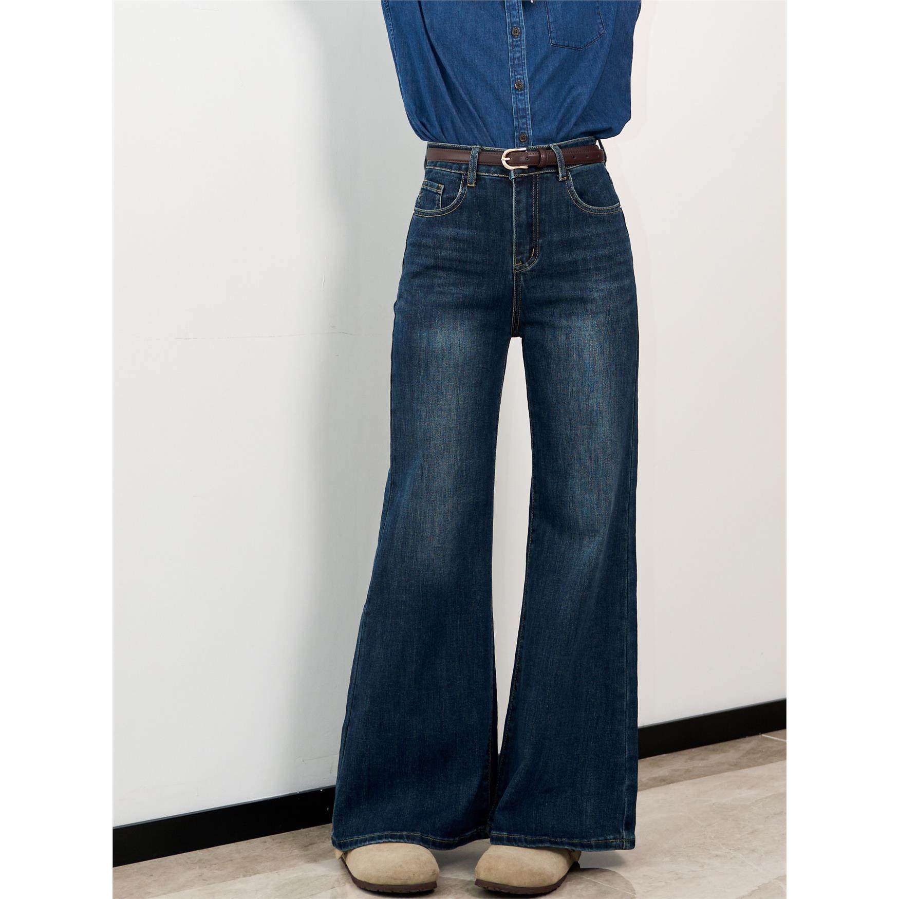 不贴腿直筒微喇牛仔裤女秋高腰显瘦弹力梨形身材宽松小个子喇叭裤,个性定制/设计服务/DIY,棉服工装,淘宝优惠券,粉丝福利购,淘宝优惠卷