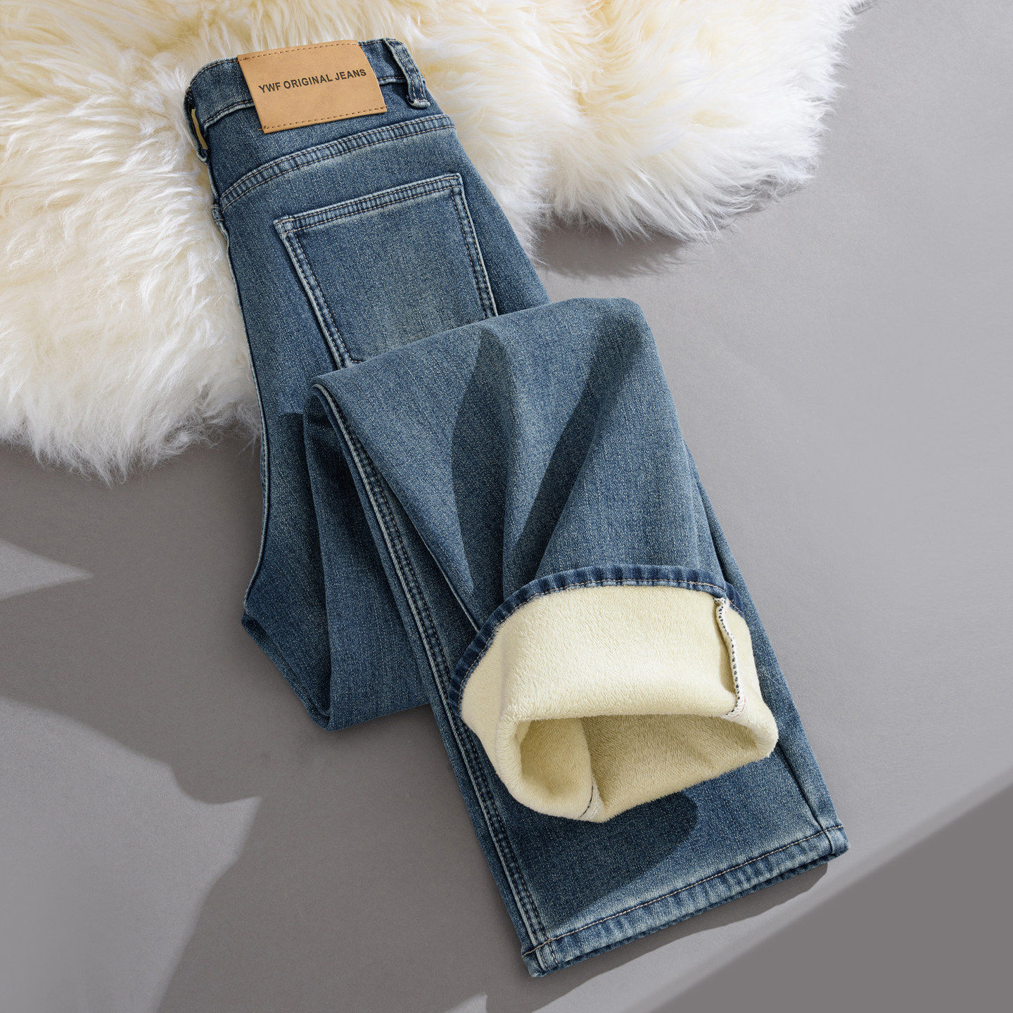复古窄版阔腿牛仔裤女2025新款秋冬高端加绒加厚高腰弹力直筒裤子,个性定制/设计服务/DIY,棉服工装,淘宝优惠券,粉丝福利购,淘宝优惠卷