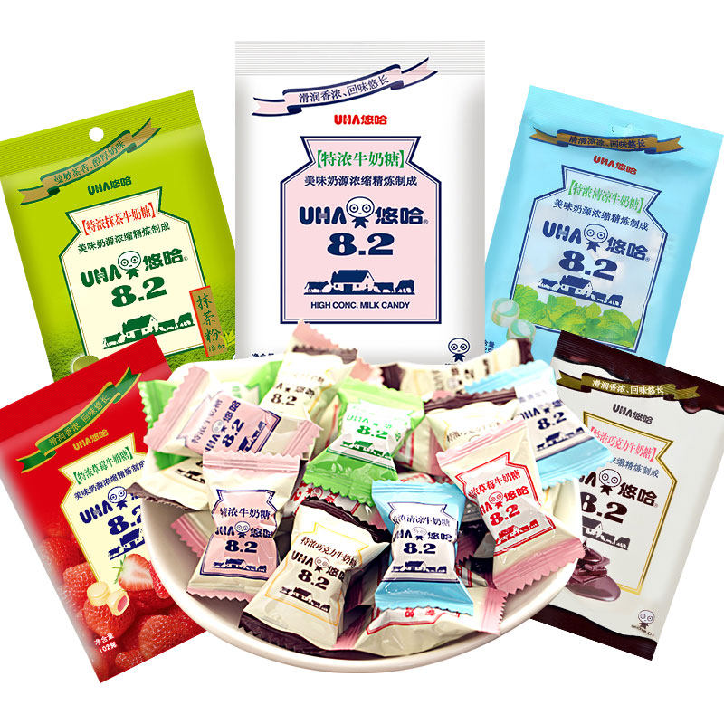 uha/悠哈特浓牛奶糖102g混合口味休闲招待结婚礼糖喜糖糖果小零食