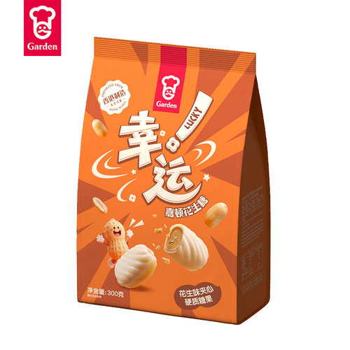 嘉顿幸运花生糖300g袋装新年年货
