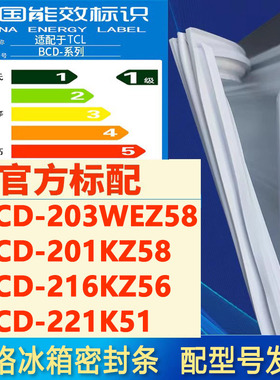 索格适用TCL BCD 203WEZ58 201KZ58 216KZ56 221K51冰箱密封胶条