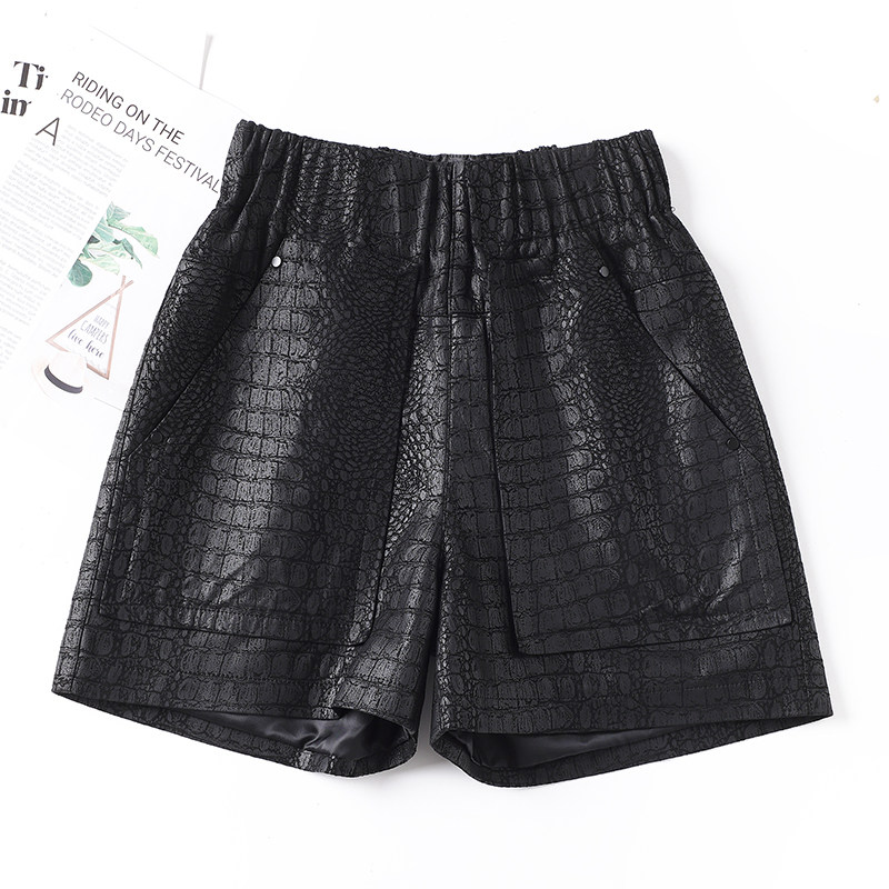 海宁真皮皮裤女2025秋季新款高腰显瘦直筒阔腿裤绵羊皮休闲皮短裤,女装/女士精品,休闲裤,淘宝优惠券,粉丝福利购,淘宝优惠卷