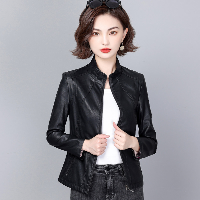 海宁真皮皮衣女短款羊皮休闲外套