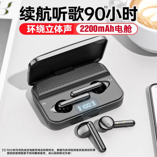 无线蓝牙耳机双耳半入耳式降噪