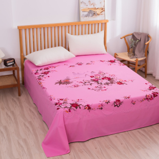 100全棉加厚丝光上海老式 单人双人怀旧国民被单 床单单件纯棉厚款