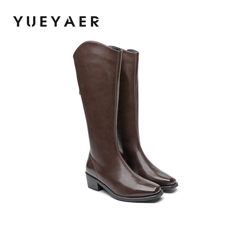 秋冬季新款长靴女粗跟高筒