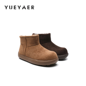 月芽儿厚底雪地短靴子女2025冬季 勃肯雪地鞋 加绒加厚保暖新款 爆款