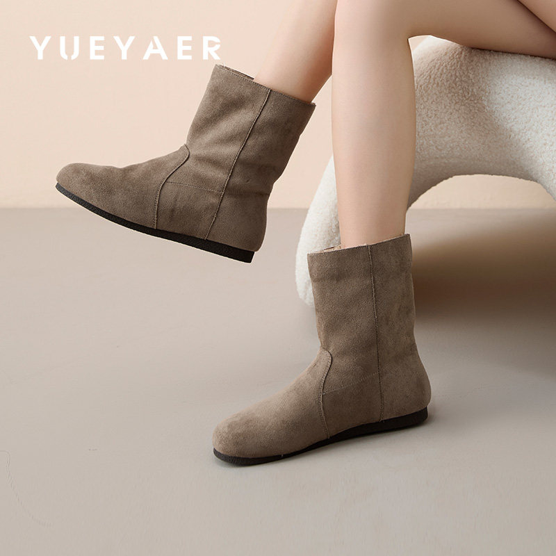 月芽儿复古瘦瘦靴女款冬季新款西部牛仔靴加绒厚底不累脚短靴,女鞋,时尚雪地靴,淘宝优惠券,粉丝福利购,淘宝优惠卷