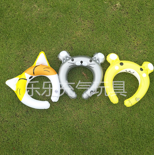 充气儿童发饰皇冠发卡 酒吧舞会游戏道具卡通帽子头饰PVC玩具道具