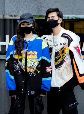 杜戴克dudack男女潮牌秋冬新款大码夹克古着ins复古棒球服