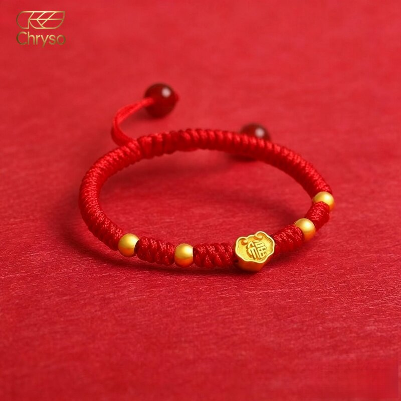 【Chryso】999足金小金珠光面纯金3D硬金转运珠DIY黄金散珠配饰