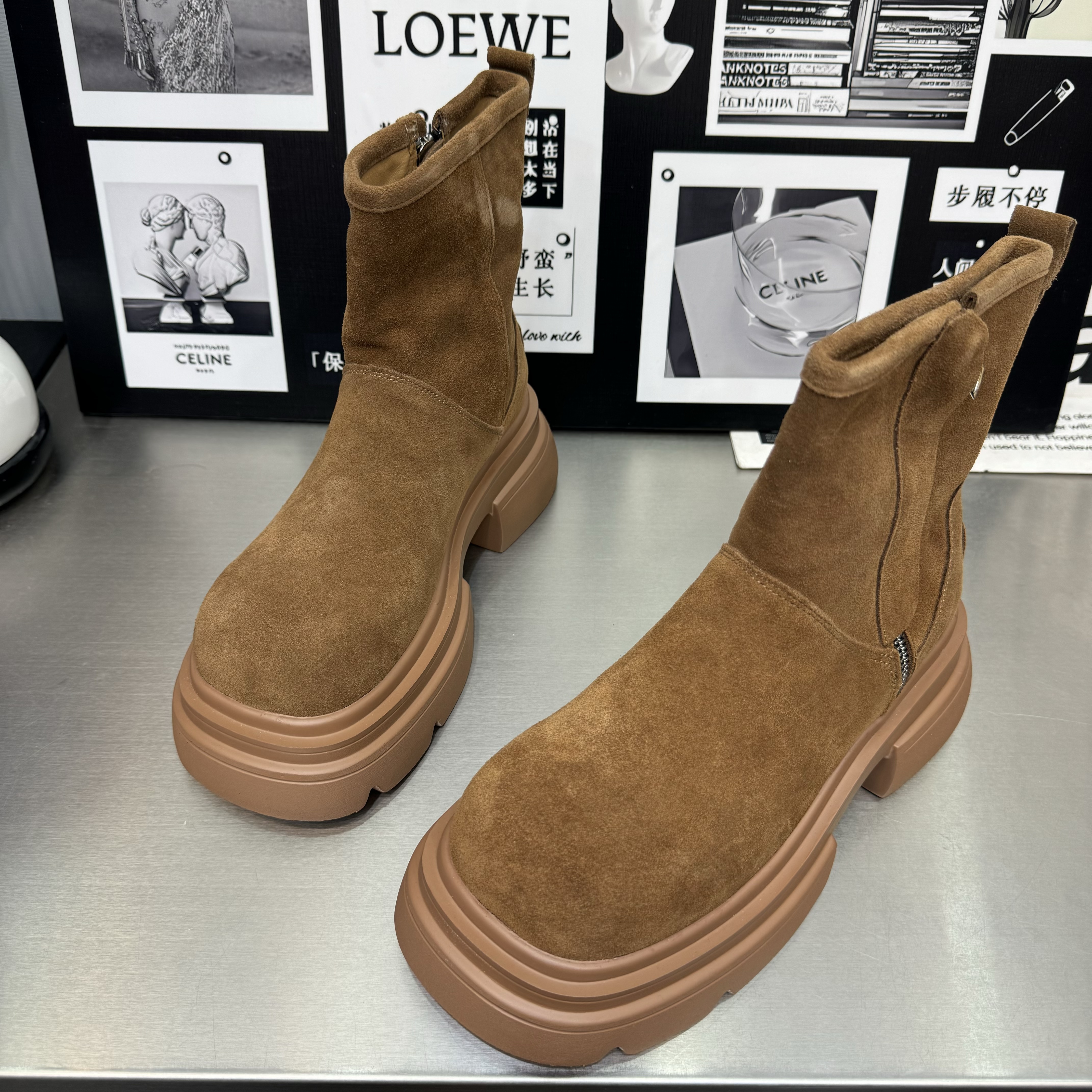 2025新款厚底女百搭休闲鞋时尚运动潮鞋舒适女鞋子百搭马丁靴洋气