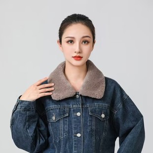 冬季假领子皮衣,夹克外套毛衣通用毛领尺寸可订做衬衫领翻领有领