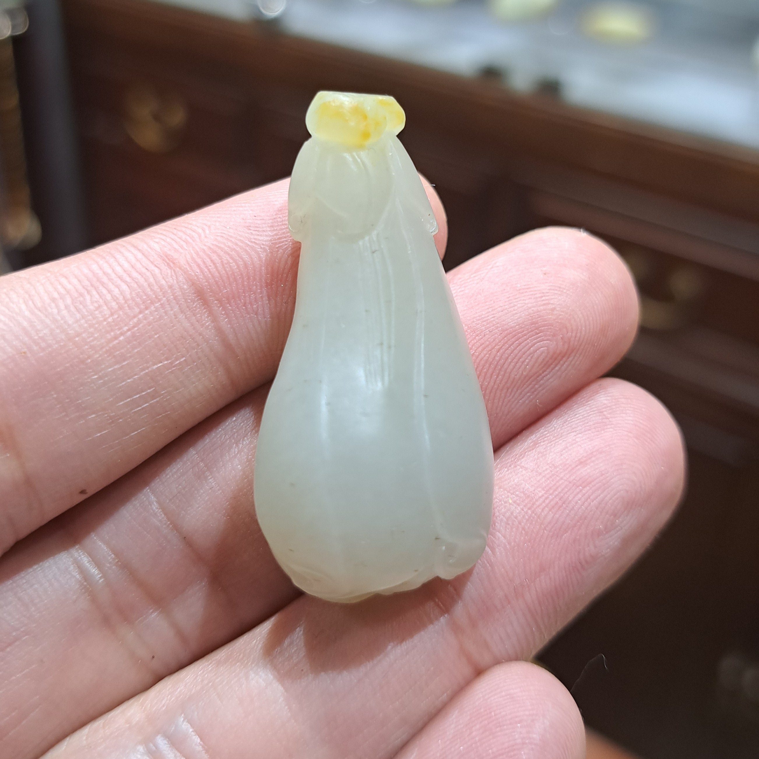 异宝阁玉器新疆和田玉籽料玉兰花挂件吊坠