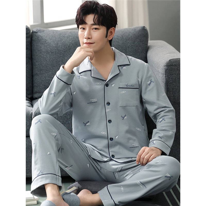 睡衣男士春秋季纯棉长袖2025新款男款秋冬薄款男式青年家居
