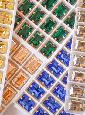 施家平替4527高级长方形爪钻 14×10mm 切面钻手工含底座 5颗/份