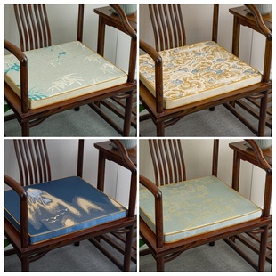 轻奢坐垫椅垫中式沙发垫座垫圈椅垫茶椅垫可拆洗防滑海绵套子定制