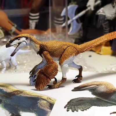 【呆头鹅模玩】中生代野兽BOM恐爪龙恐龙模型玩具