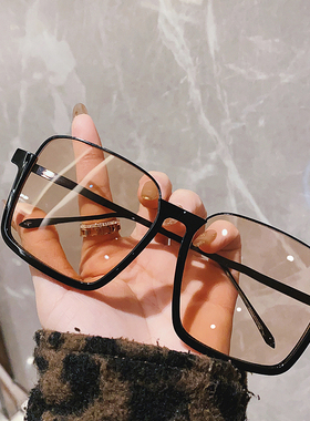 素颜超大框防蓝光ins太阳镜女街