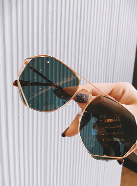 网红防ins街拍镂空太阳镜大脸