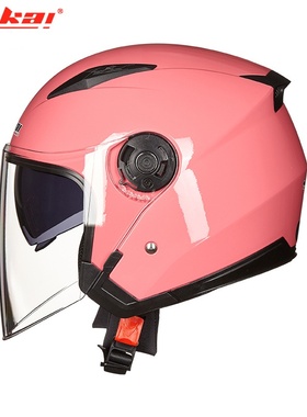 JIEKAI512捷凯内外双镜片摩托车头盔3/4四分之三机车安全帽3C认证