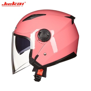 JIEKAI512捷凯内外双镜片摩托车头盔3/4四分之三机车安全帽3C认证