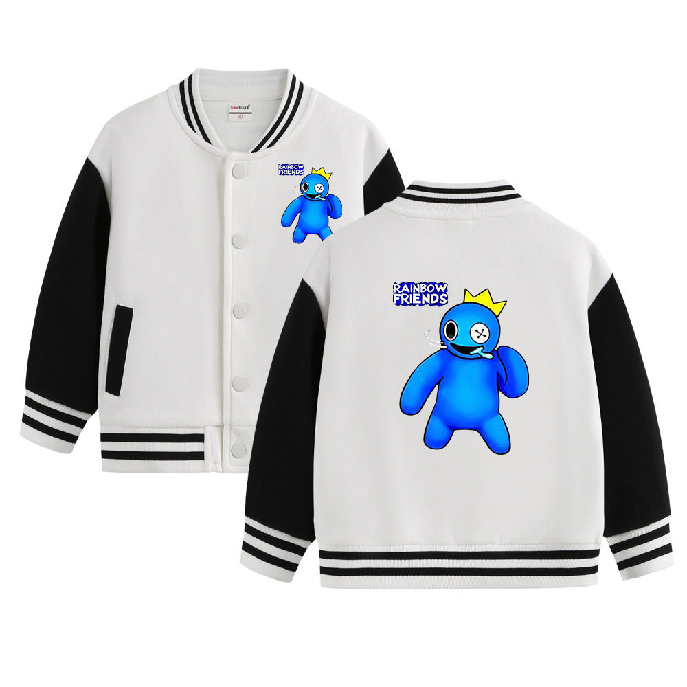 彩虹朋友蓝胖子儿童棒球服