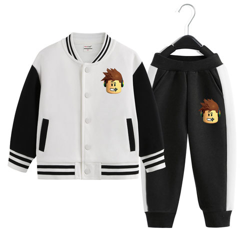 Roblox男童外套棒球服套装新款儿童秋冬季休闲童装中大童上衣裤子