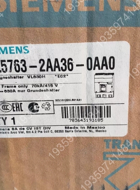 塑壳断路器3VL5763-2AA36-0AA0 3P 议价