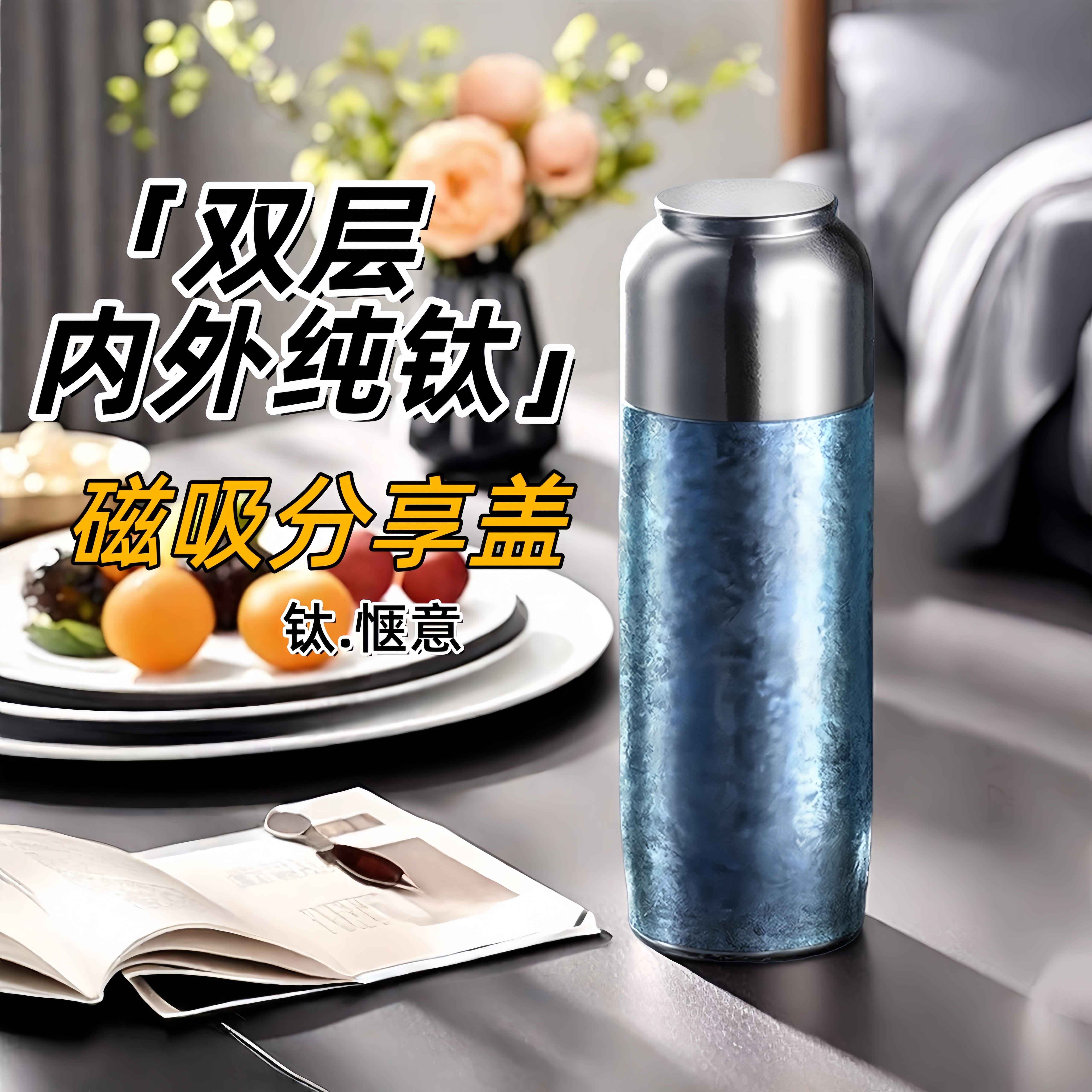 高端全纯钛双层钛杯女士2025新款