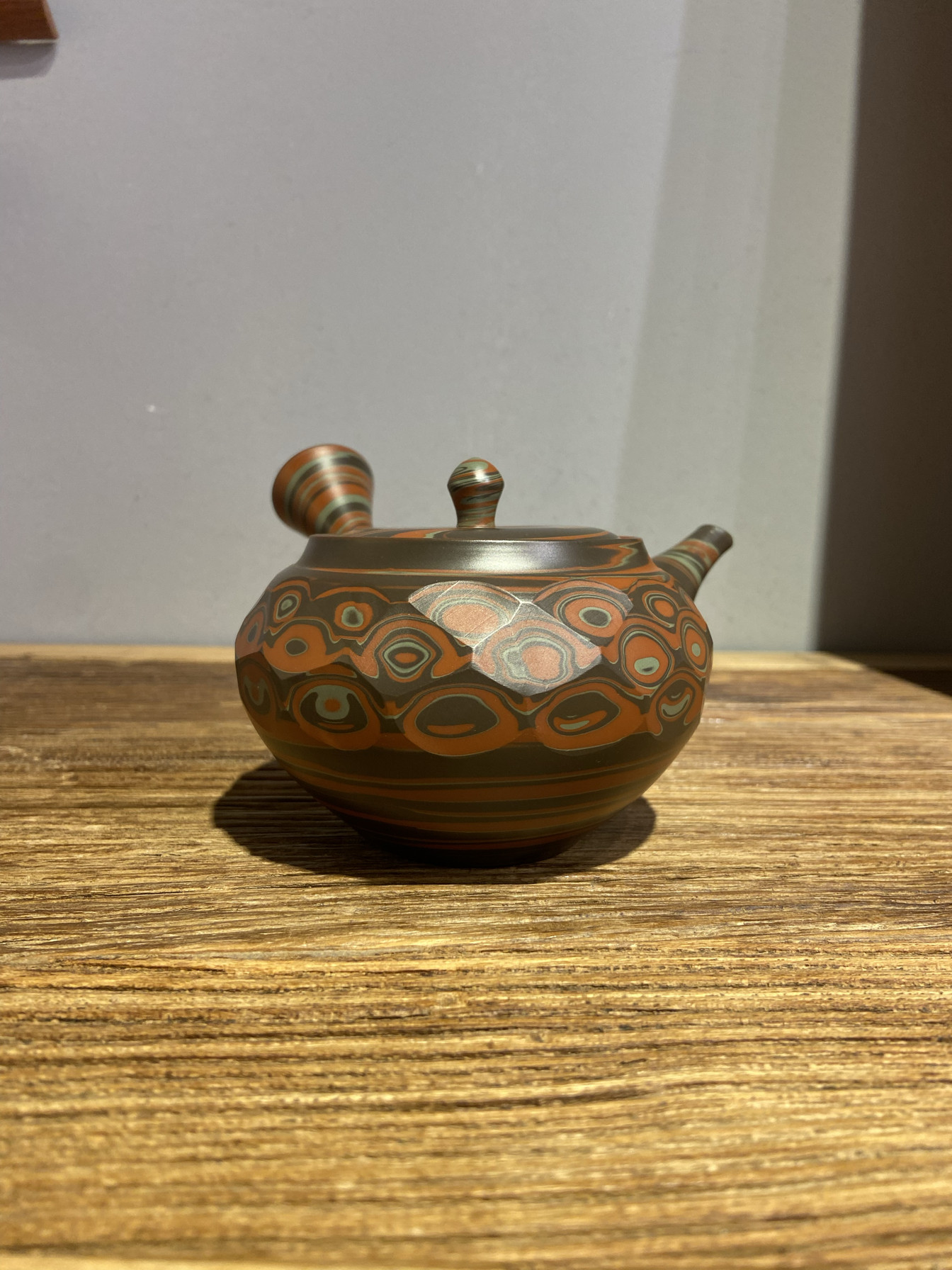 日本常滑烧名匠谷川菁山15年前手工绞泥刀削面日式侧把急须泡茶壶,餐饮具,茶壶,淘宝优惠券,粉丝福利购,淘宝优惠卷