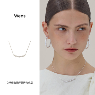Dare买手店 Wens Jewels密镶锆石链条纽花项链原创设计小众首饰