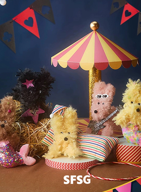 Dare买手店 SFSG 马戏团系列包包挂件手机狗狗动物毛绒挂饰礼物女