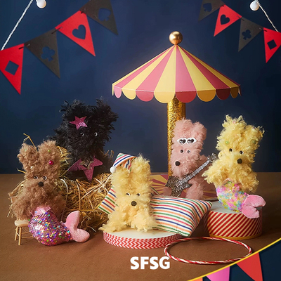 Dare买手店 SFSG 马戏团系列包包挂件手机狗狗动物毛绒挂饰礼物女