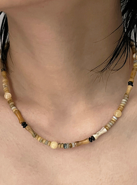 Dare买手店 正品 wait2sec串珠项链天然石小众原创设计百搭度假风