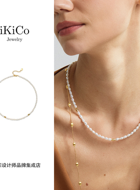 Dare买手店 ikico 熔岩珍珠项链925银天然珍珠复古原创设计首饰