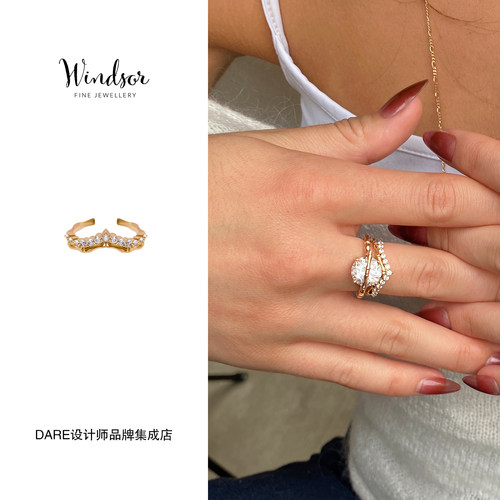 Dare买手店 LHwindsor温莎珠宝 小皇冠戒指原创设计欧美度假首饰